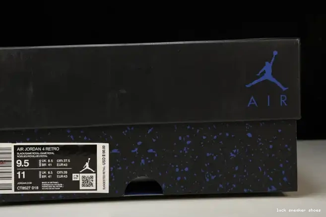 Cheap LUCY CT8527-018 4 Jordan Royal Black Retro Game 0418
